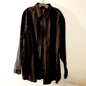 Men's Claiborne Striped Button Down Shirt Size 2XL